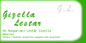 gizella lestar business card